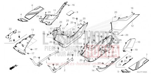 MARCHE DE PLANCHER/COUVERCLE LATERAL ADV350AR de 2024